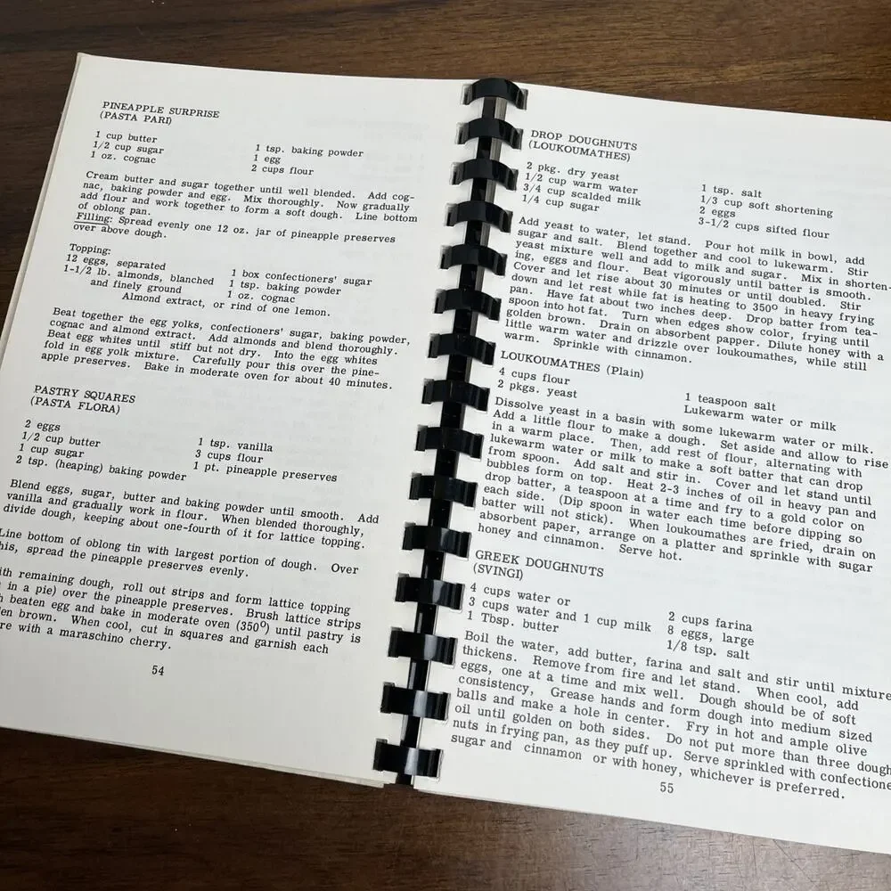 Vtg 1967 Hellenic Cuisine A Collection of Greek Recipes Cookbook Spiral Bound